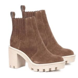 Gianni Bini Womens Ankle Boots Winney Suede Lug Sole Booties Size 9.5M